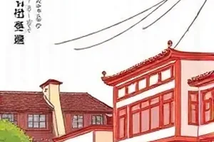 监控视角下空荡的走廊，第三道影子拉得很长