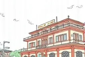 点名册与走廊挂钟并置的构图，日期栏有明显修改痕迹
